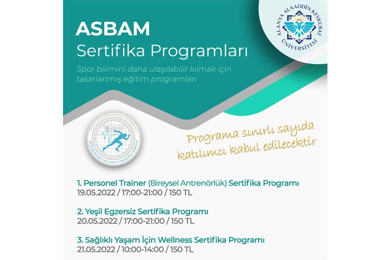 Mayıs  Ayı ASBAM Sertifika Programları Başvuruları Tamamlandı