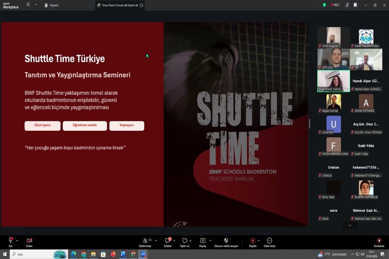 ALKÜ ASBAM VE TÜRKİYE BADMİNTON FEDERASYONU KOORDİNASYONUNDA “SHUTTLE TİME TÜRKİYE” SEMİNERİ GERÇEKLEŞTİRİLDİ